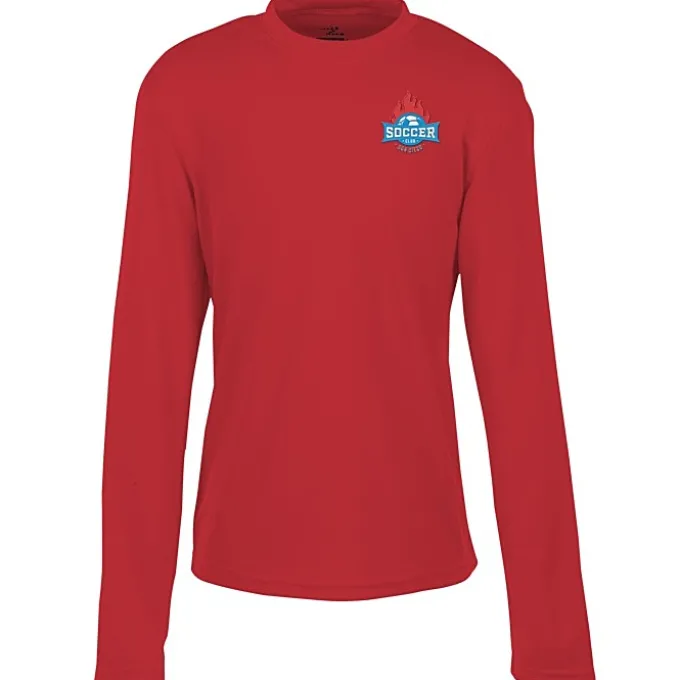 Boston Long Sleeve Training Tech Tee - Youth - Embroidered