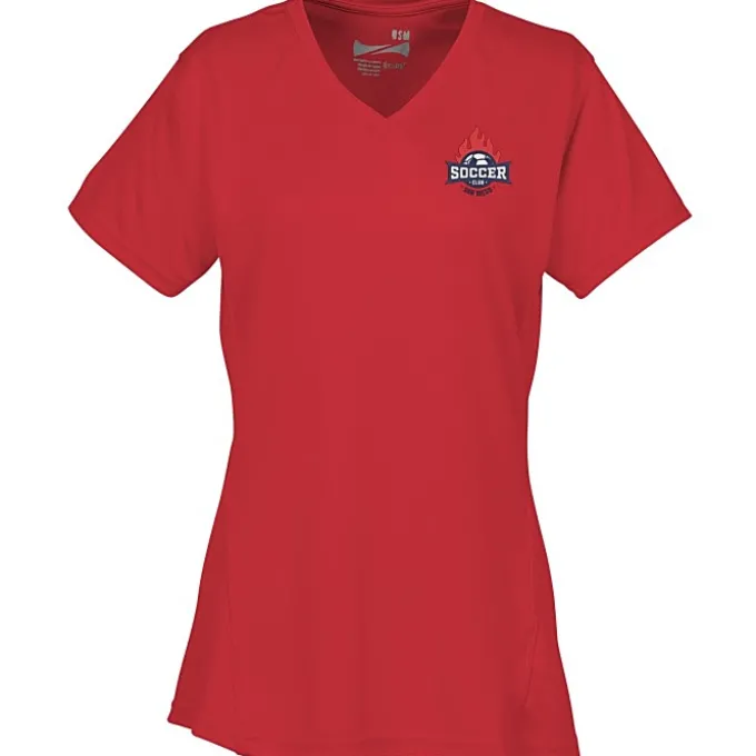 Boston V-Neck Training Tech Tee- Ladies' - Embroidered