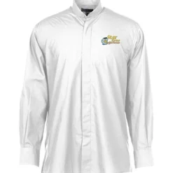 Broadcloth Banded Collar Shirt - Men's
