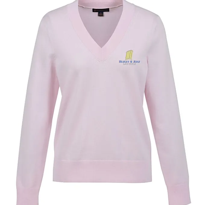 Brooks Brothers Cotton Blend V-Neck Sweater - Ladies'