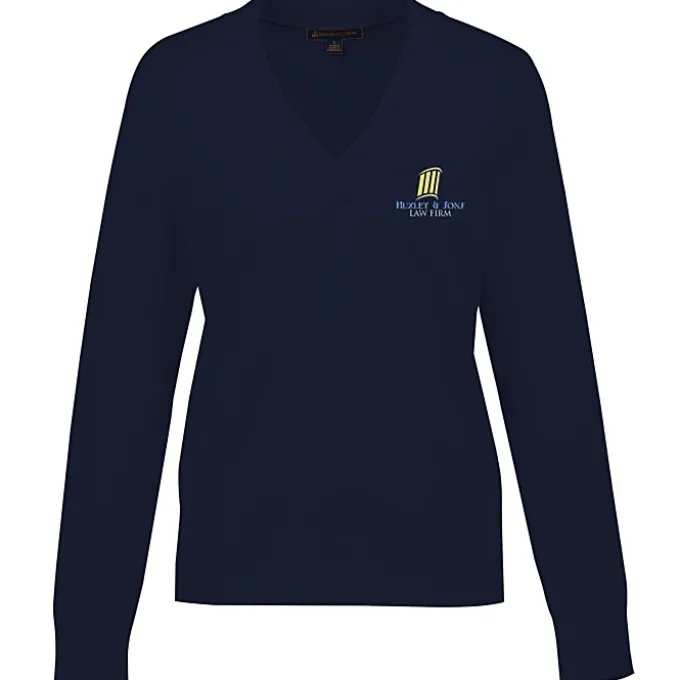 Brooks Brothers Cotton Blend V-Neck Sweater - Ladies'