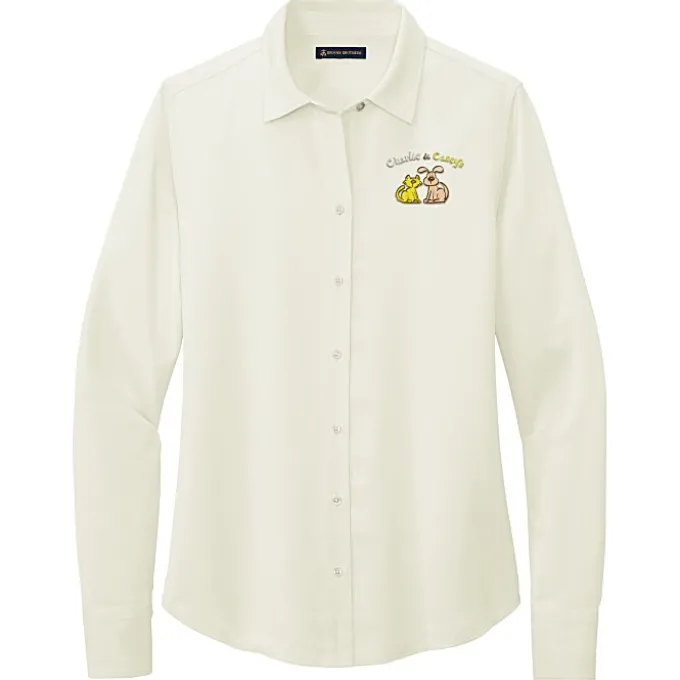 Brooks Brothers Full Button Satin Blouse