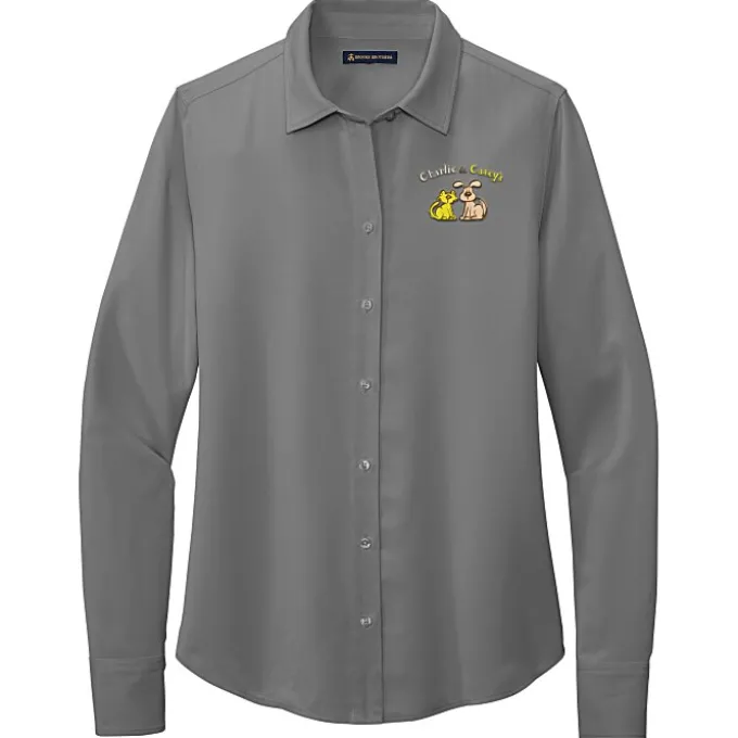 Brooks Brothers Full Button Satin Blouse
