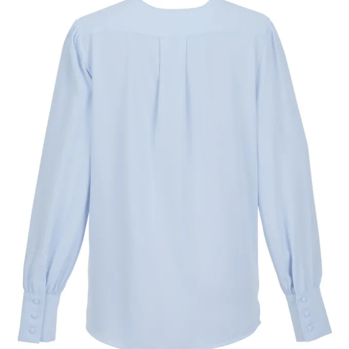 Brooks Brothers Open Neck Satin Blouse - Ladies'