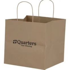 Brown Kraft Wide Gusset Paper Bag - 10 inches x 10-1/4 inches