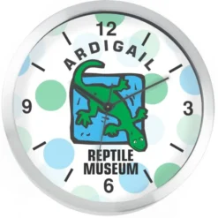 Brushed Metal Full Color Wall Clock - 10 inches - Numbers