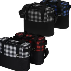 Buffalo Plaid Cooler Bag - Embroidered