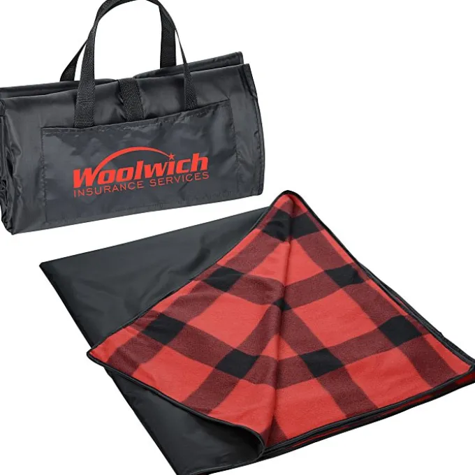 Buffalo Plaid Fleece Picnic Blanket