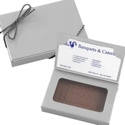 Business Card Chocolate Treat - Happy Holidays