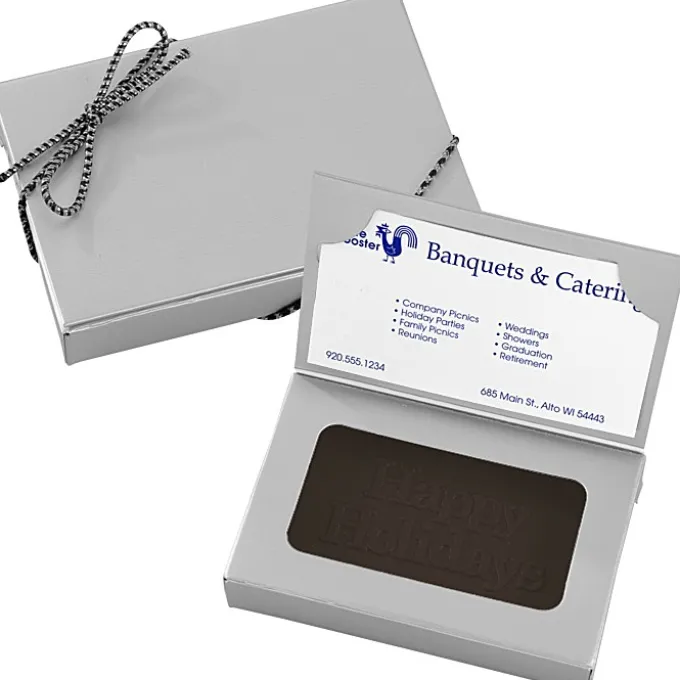 Business Card Chocolate Treat - Happy Holidays
