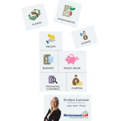 Business Card Message Magnet - 8-1/4 inches x 3-1/2 inches