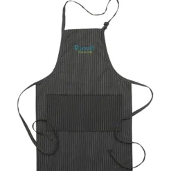 Butcher Apron with Two Patch Pockets - Pinstripe - 24 hr