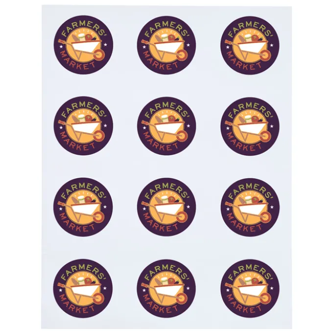 Button Sheeted Stickers - Circle - 2 inches