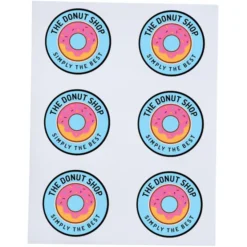 Button Sheeted Stickers - Circle - 3 inches