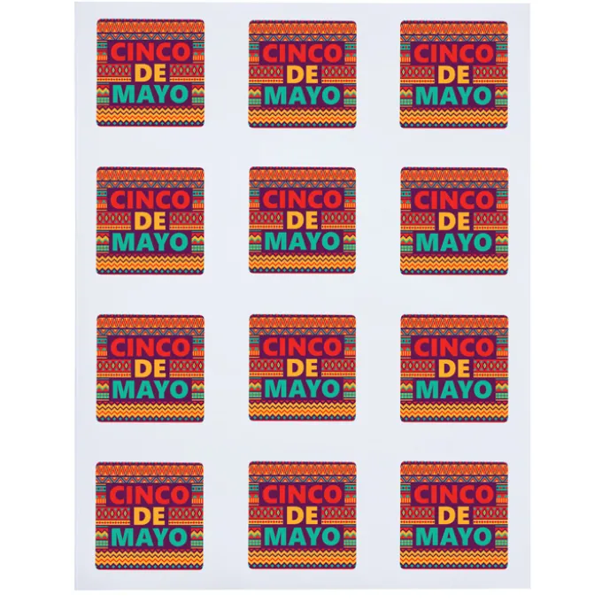Button Sheeted Stickers - Square - 2 inches x 2 inches
