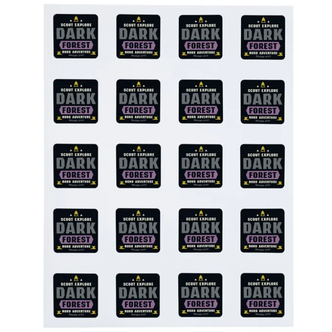 Button Sheeted Stickers - Square - 1-1/2 inches x 1-1/2 inches
