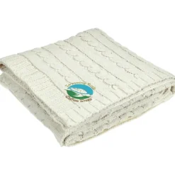 Cable Knit Chenille Blanket