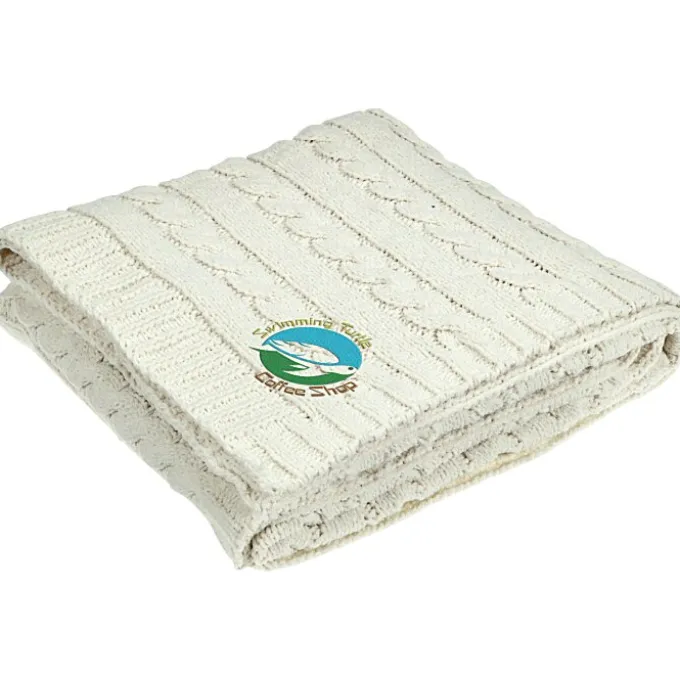Cable Knit Chenille Blanket