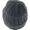 Cable Knit Fuzzy Lined Beanie