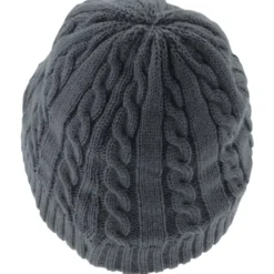 Cable Knit Fuzzy Lined Beanie