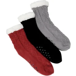 Cable Knit Slipper Socks