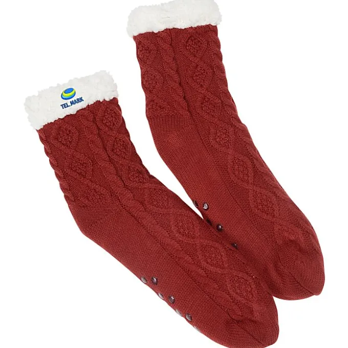 Cable Knit Slipper Socks