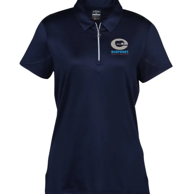 Callaway Tulip Sleeve Zip Polo - Ladies'