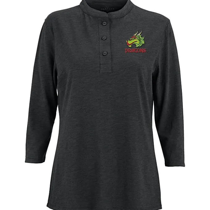 Cambridge 3/4 Sleeve Henley - Ladies'