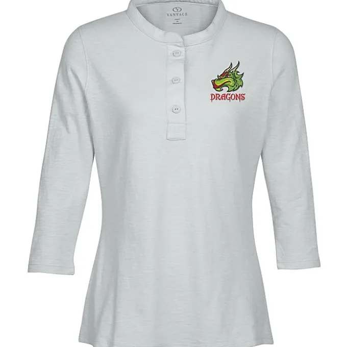 Cambridge 3/4 Sleeve Henley - Ladies'