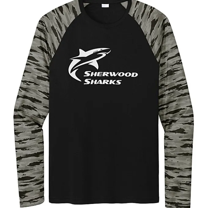 Camo Colorblock Long Sleeve T-Shirt