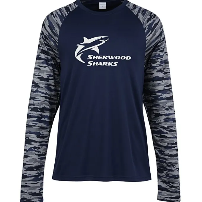 Camo Colorblock Long Sleeve T-Shirt