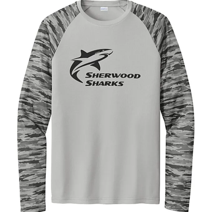 Camo Colorblock Long Sleeve T-Shirt