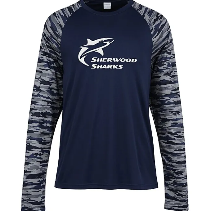 Camo Colorblock Long Sleeve T-Shirt