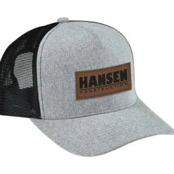 Canvas Five Panel Trucker Cap - Laser Engraved Patch