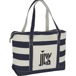 Canvas Nautical 18-oz Zip Top Tote - 14 inches x 24 inches - 24 hr