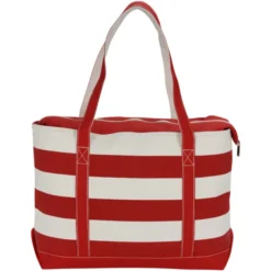 Canvas Nautical 18-oz Zip Top Tote - 14 inches x 24 inches - 24 hr