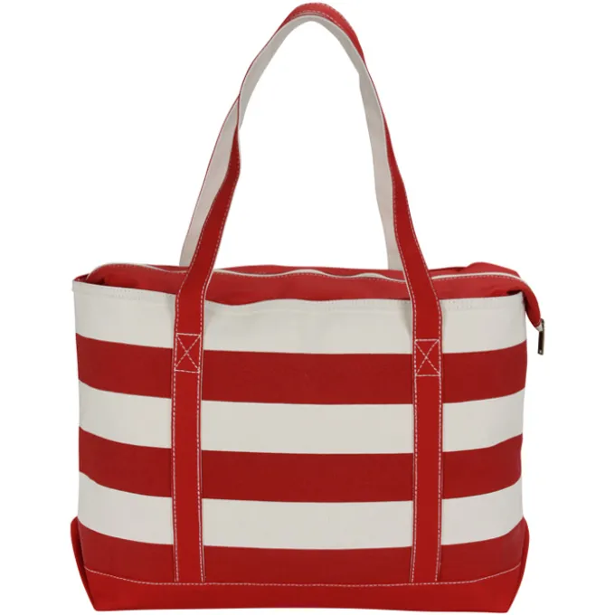 Canvas Nautical 18-oz Zip Top Tote - 14 inches x 24 inches - 24 hr