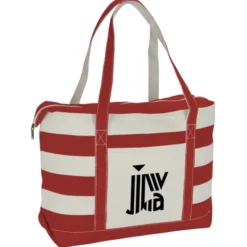Canvas Nautical 18-oz Zip Top Tote - 14 inches x 24 inches - 24 hr