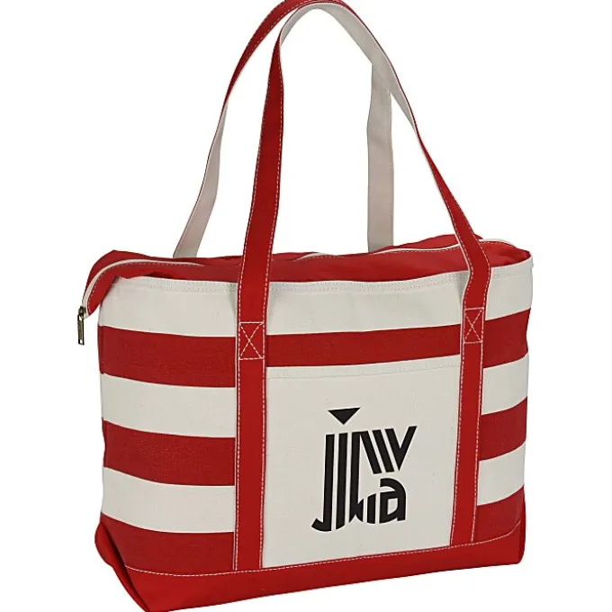 Canvas Nautical 18-oz Zip Top Tote - 14 inches x 24 inches