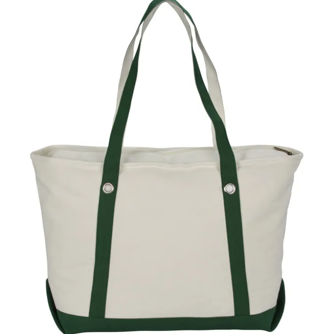 Canvas 12-oz Sailing Zip Top Tote - 14 inches x 23 inches - 24 hr