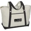 Canvas 12-oz Sailing Zip Top Tote - 14 inches x 23 inches
