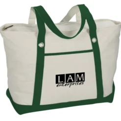 Canvas 12-oz Sailing Zip Top Tote - 14 inches x 23 inches