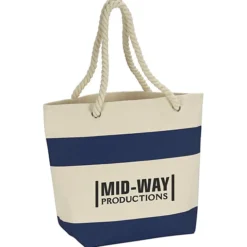 Capri Stripes Cotton Tote - 24 hr