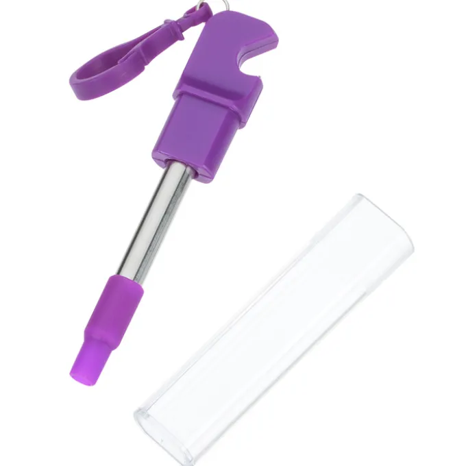 Carabiner Straw Kit with Bottle Opener