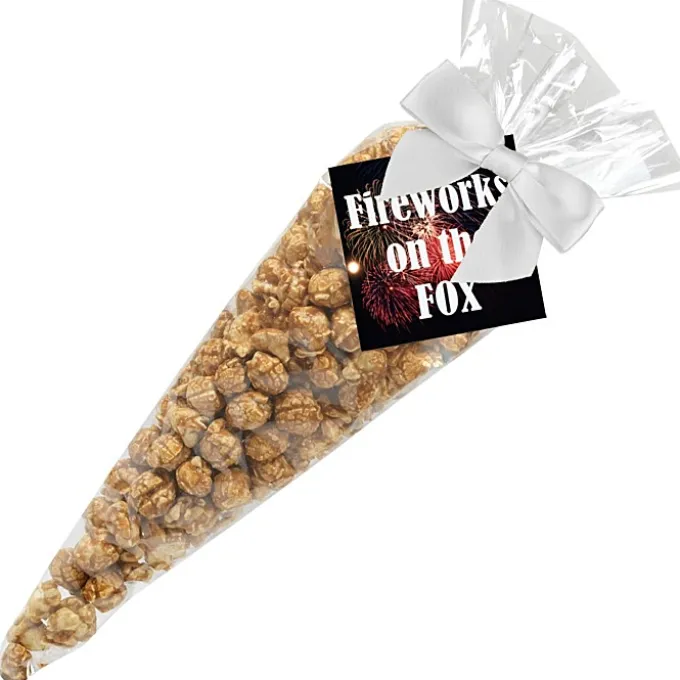 Caramel Popcorn Cone Bags - Large