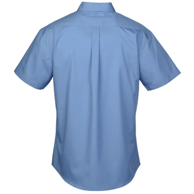 Carefree Short Sleeve Poplin Shirt - Men's
