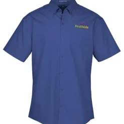 Carefree Short Sleeve Poplin Shirt - Men's