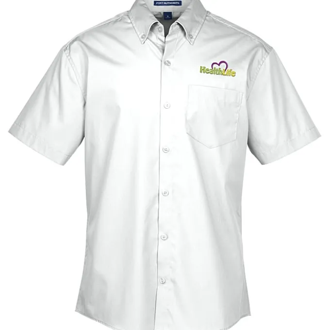 Carefree Short Sleeve Poplin Shirt - Men's
