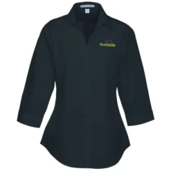 Carefree 3/4 Sleeve Poplin Shirt - Ladies'