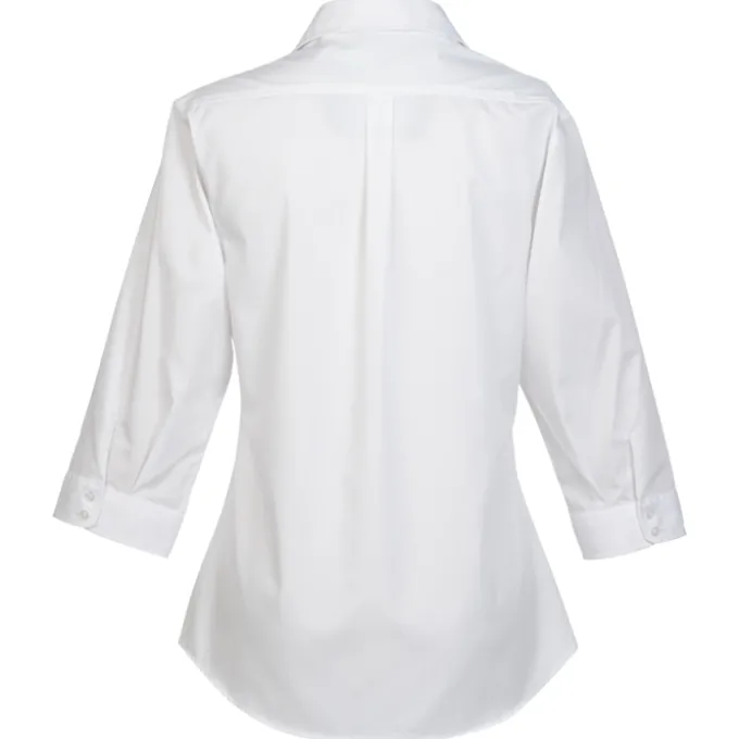 Carefree 3/4 Sleeve Poplin Shirt - Ladies'